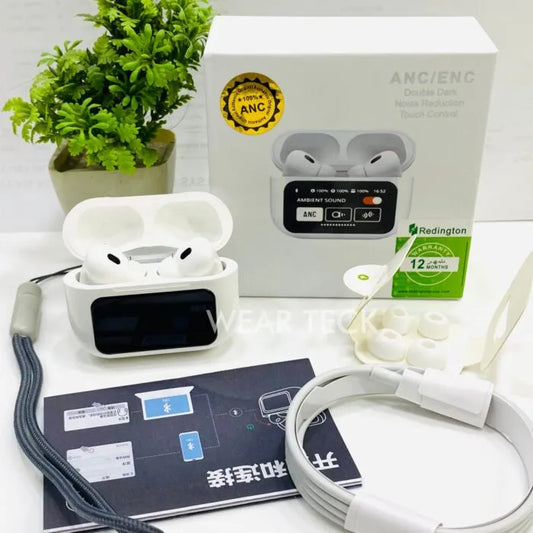 A9 Pro Airpods Touch Screen Earbuds, Digital Display, Wireless