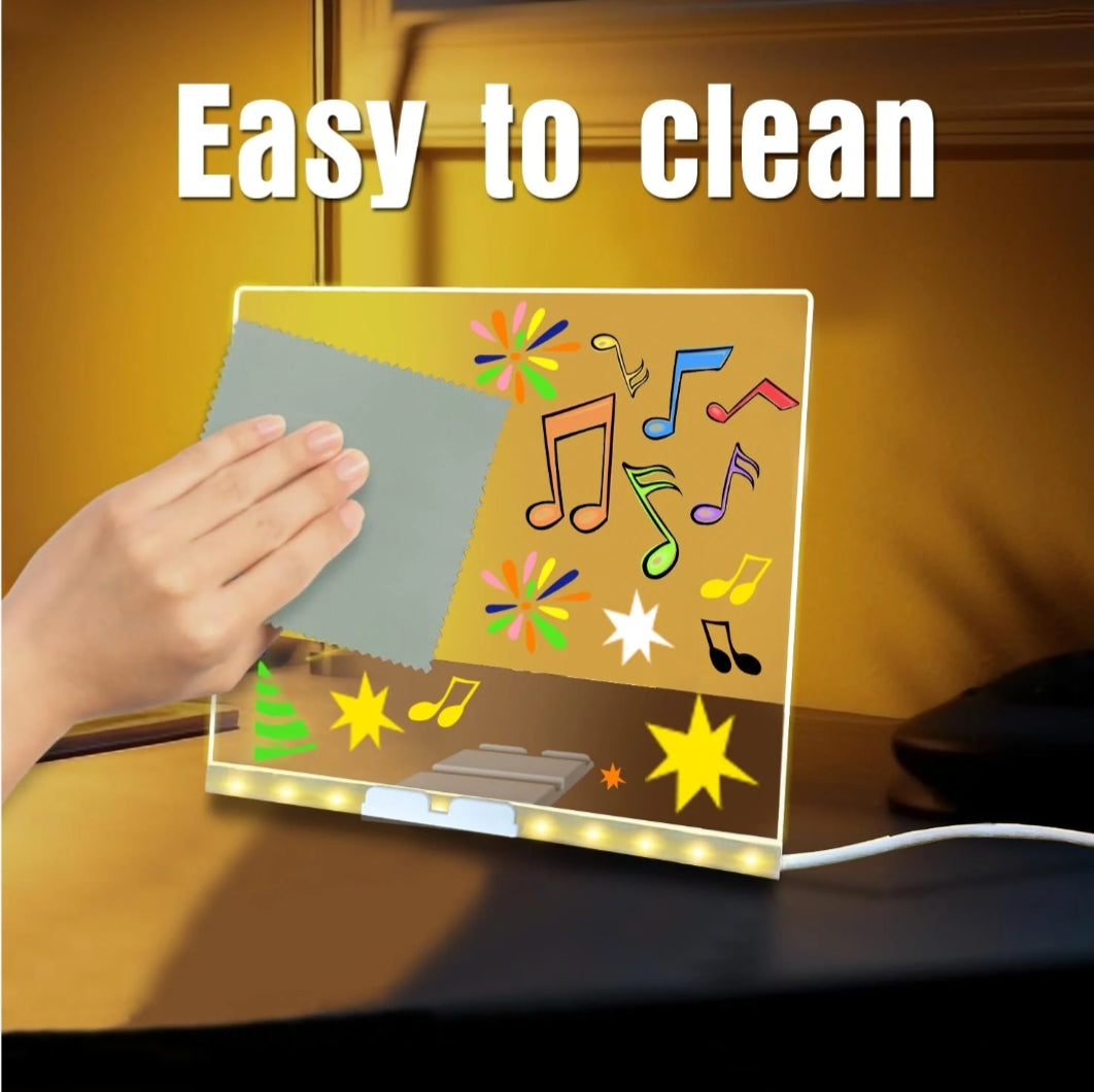 LED Optical Tracing Drawing Board Kit – Copy Drawing Light Pad with 8 Color Markers for Kids & Artists