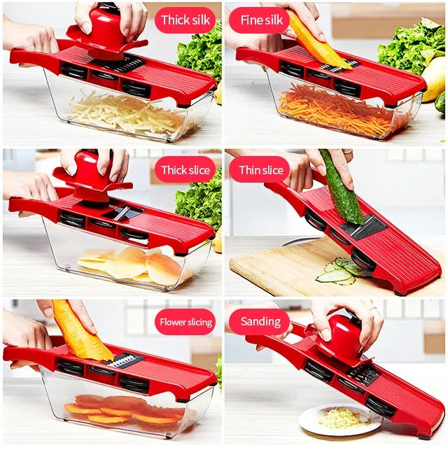 10 in 1 Multi-Function Vegetable and Fruit Chopper, Mandoline Slicer